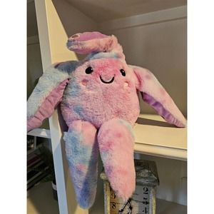 24" inch Plush Starfish Furry Pillow - Tie Dye Star Fish Sparkles